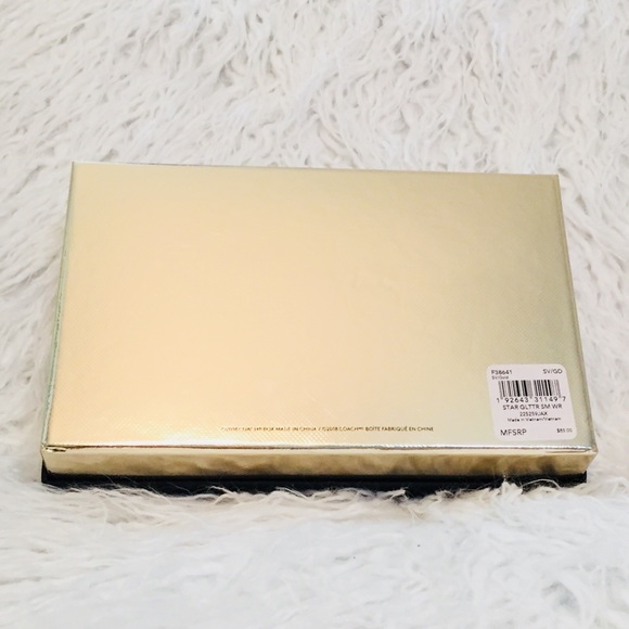 Coach F38641 Gold Boxed Star Glitter Wristlet - Picture 7 of 8